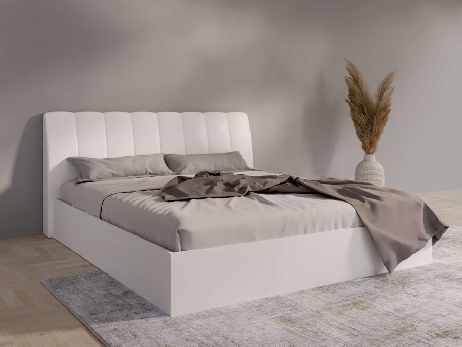 Home affaire Bed Malissa met gevoerd hoofdeinde zonder opbergruimte Bedframe slaapoppervlak 180x200 cm BxDxH 186 6 x 206 4 x 100 cm - Foto 9