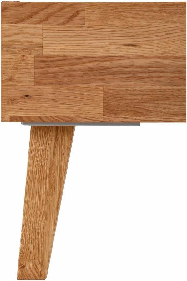 Home affaire Bed Natali van massief eiken bekleed hoofdbord overtrokken met kunstleer - Foto 2