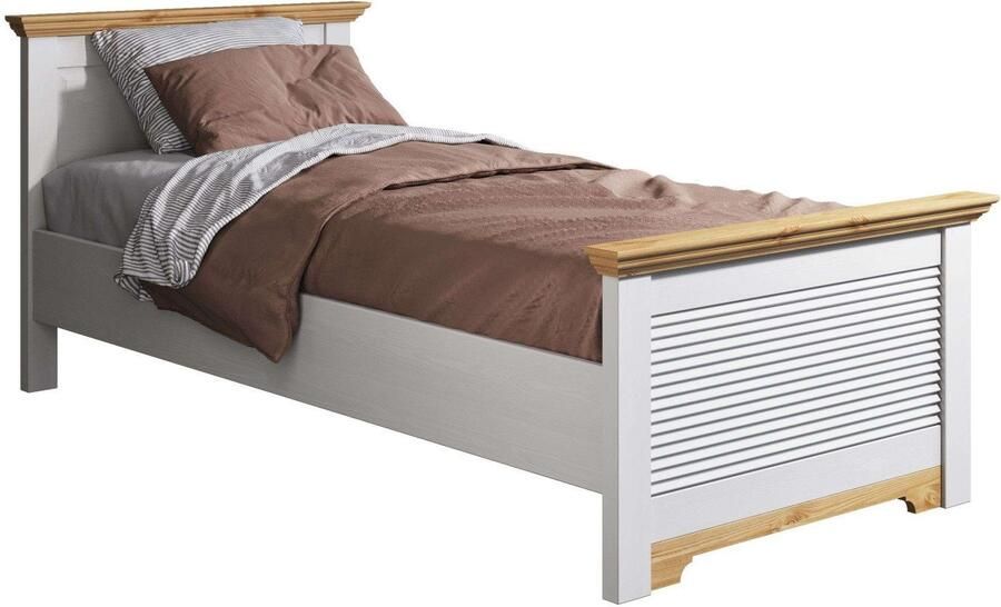 Home affaire Bed Rauna landhuisstijl elegant design met lamellen en kassetten 2 kleuren - Foto 5