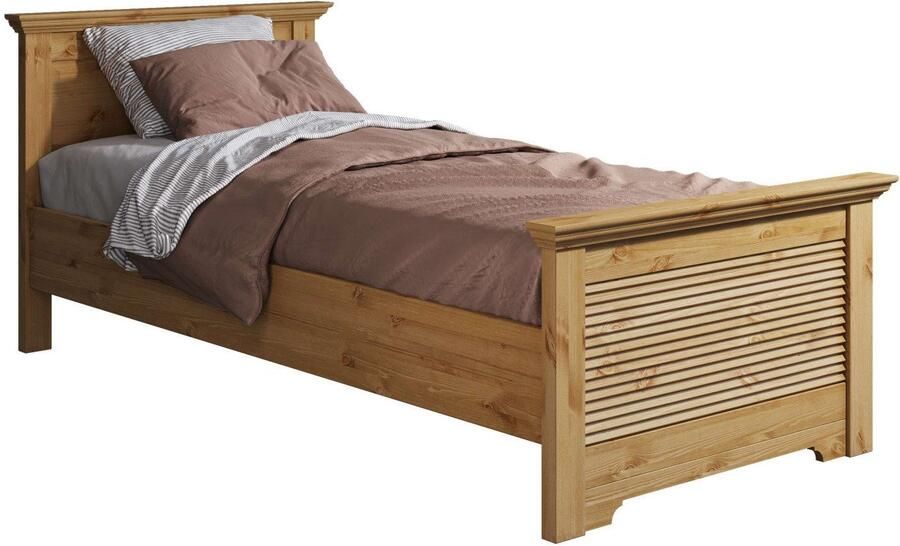 Home affaire Bed Rauna landhuisstijl elegant design met lamellen en kassetten 2 kleuren - Foto 6