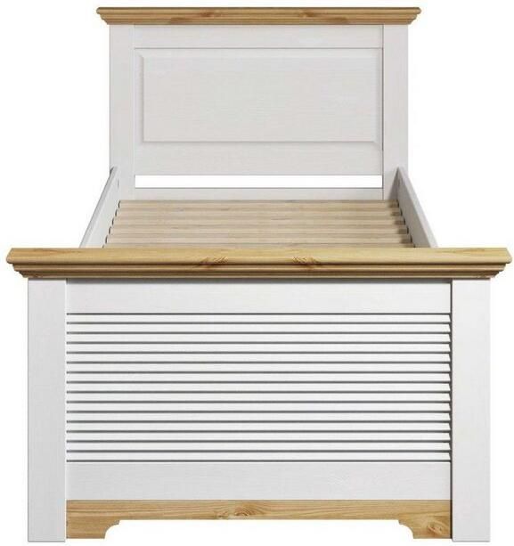 Home affaire Bed Rauna landhuisstijl elegant design met lamellen en kassetten 2 kleuren - Foto 4