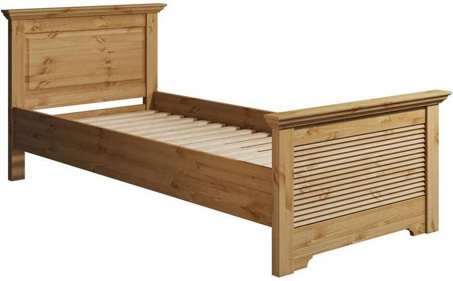 Home affaire Bed Rauna landhuisstijl elegant design met lamellen en kassetten 2 kleuren - Foto 3