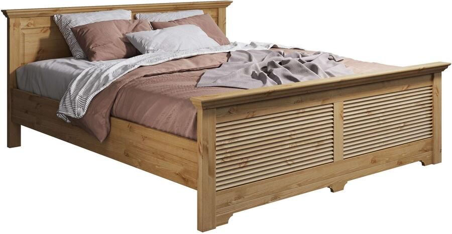 Home affaire Bed Rauna landhuisstijl elegant design met lamellen en kassetten 2 kleuren - Foto 5