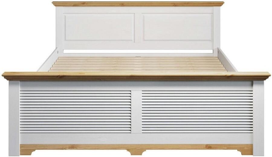 Home affaire Bed Rauna landhuisstijl elegant design met lamellen en kassetten 2 kleuren - Foto 3