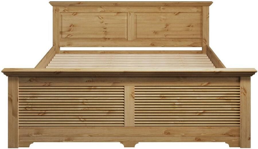 Home affaire Bed Rauna landhuisstijl elegant design met lamellen en kassetten 2 kleuren - Foto 3