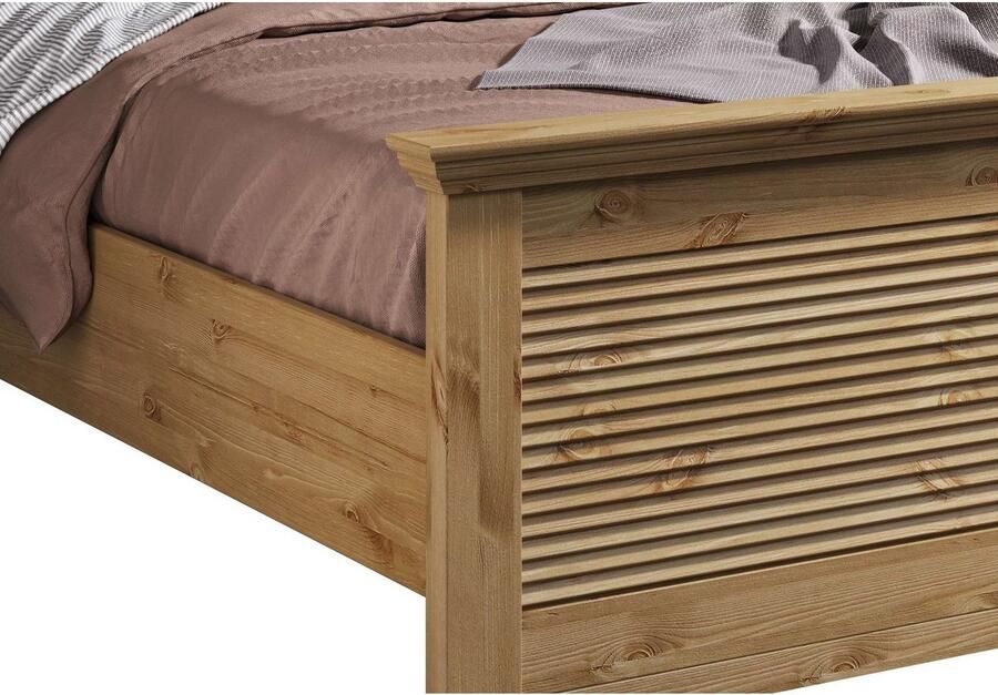 Home affaire Bed Rauna landhuisstijl elegant design met lamellen en kassetten 2 kleuren - Foto 2