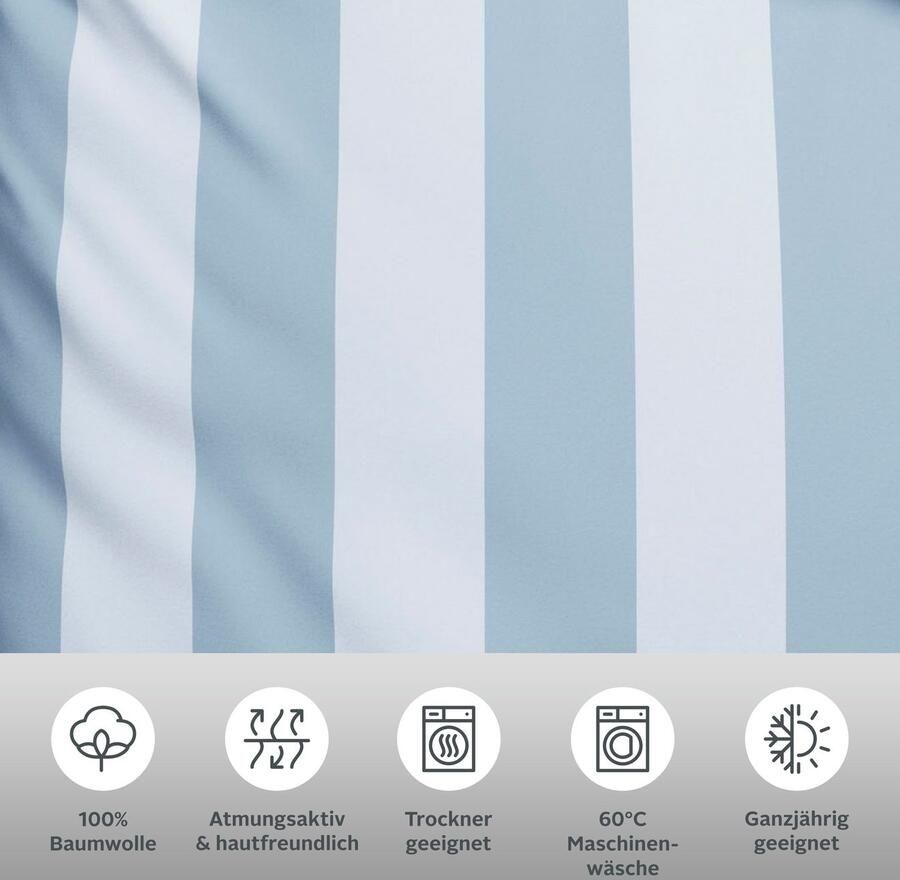 Home affaire Beddengoed Sari in verschillende kwaliteiten maritieme beddengoed met strepen - Foto 4