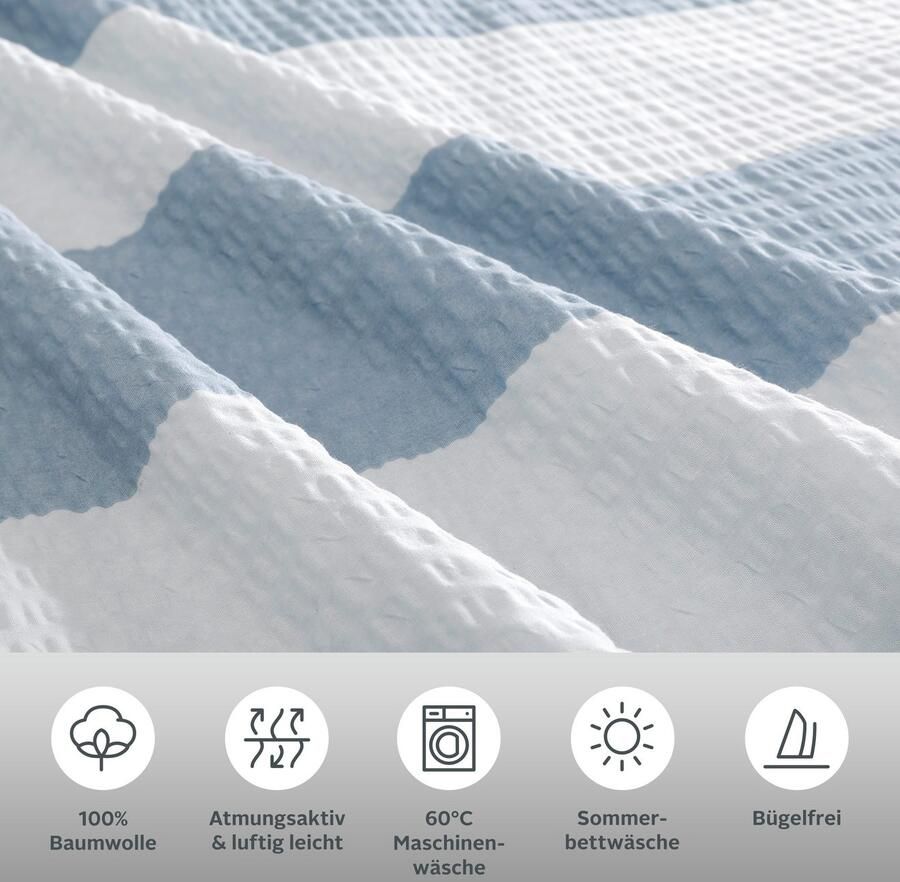 Home affaire Beddengoed Sari in verschillende kwaliteiten maritieme beddengoed met strepen - Foto 2