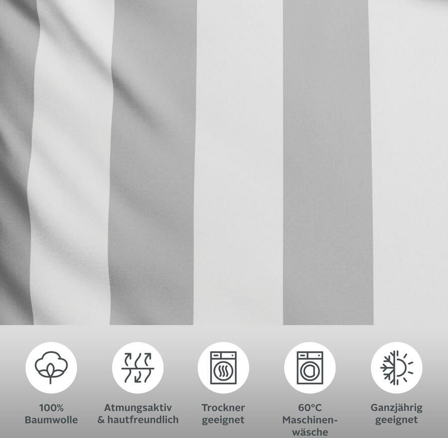 Home affaire Beddengoed Sari in verschillende kwaliteiten maritieme beddengoed met strepen - Foto 3