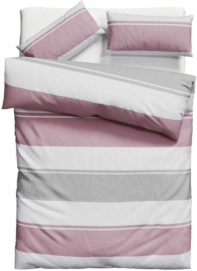Home affaire Beddengoed Yonne in frisse kleuren gestreepte beddengoed vanaf maat 135x200 cm - Foto 4