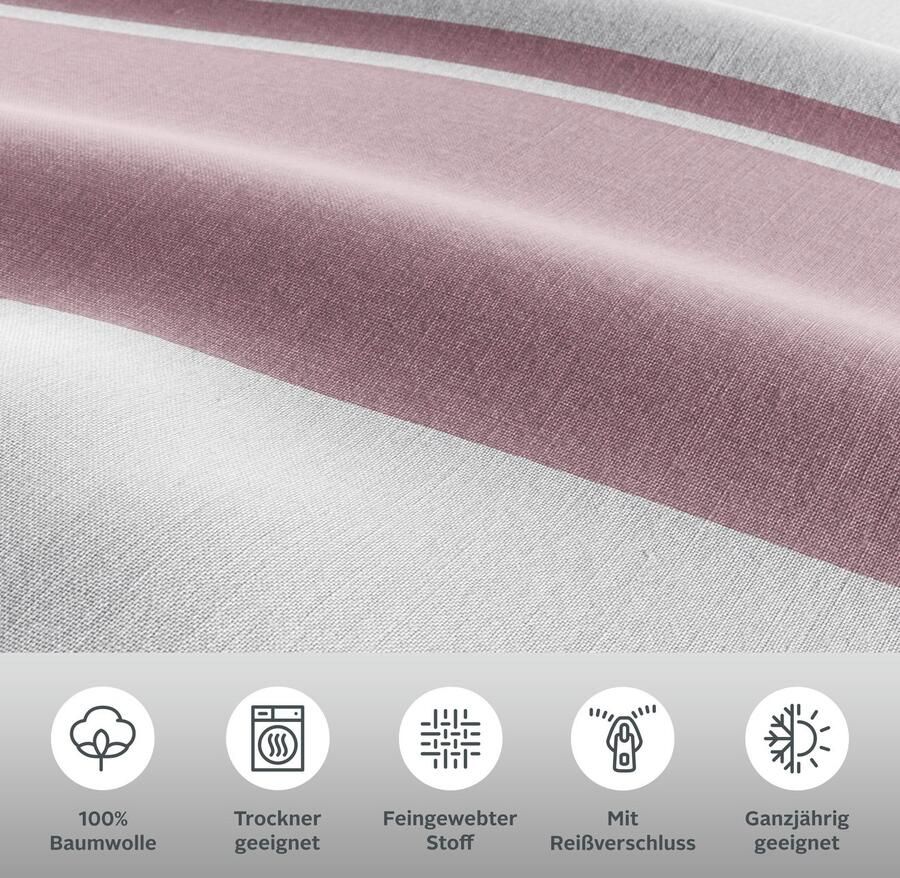 Home affaire Beddengoed Yonne in frisse kleuren gestreepte beddengoed vanaf maat 135x200 cm - Foto 2