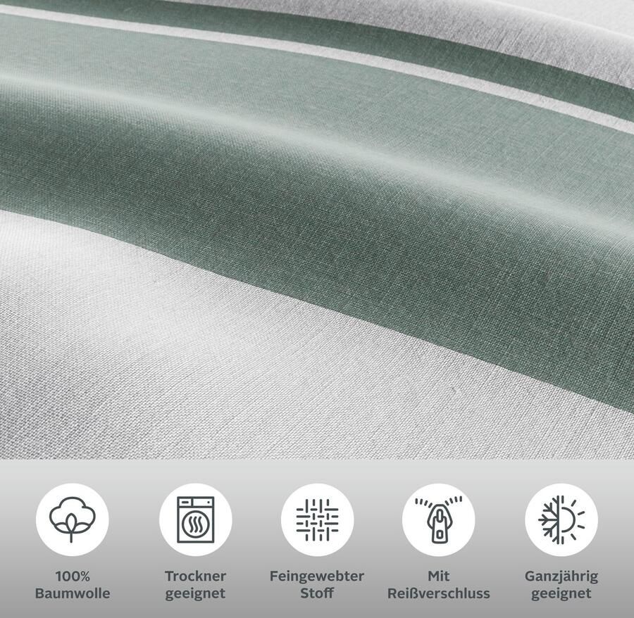 Home affaire Beddengoed Yonne in frisse kleuren gestreepte beddengoed vanaf maat 135x200 cm - Foto 2