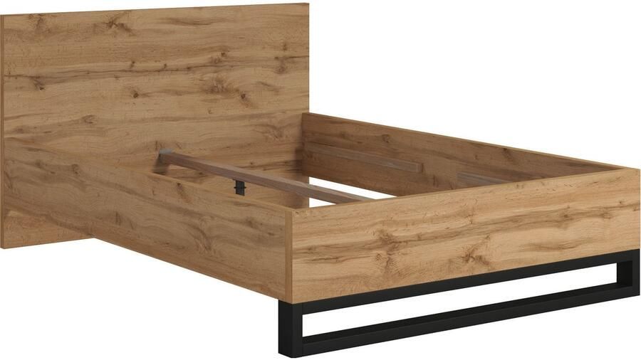 Home affaire Bedframe Bronne Made in Europe industriële stijl modern en tijdloos met slede in metaallook fsc-gecertificeerd keuze uit 3 breedtes - Foto 3