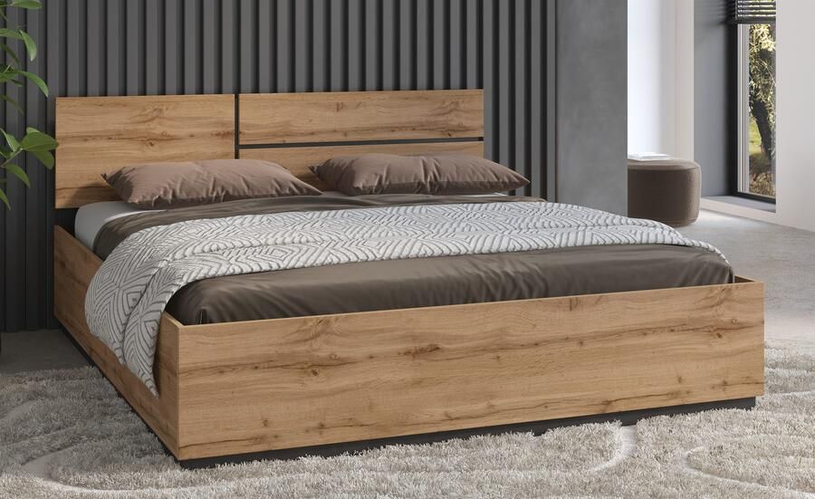 Home affaire Bedframe Cross moderne bedframe Tweepersoonsbed in twee maten stabiel bedframe - Foto 4