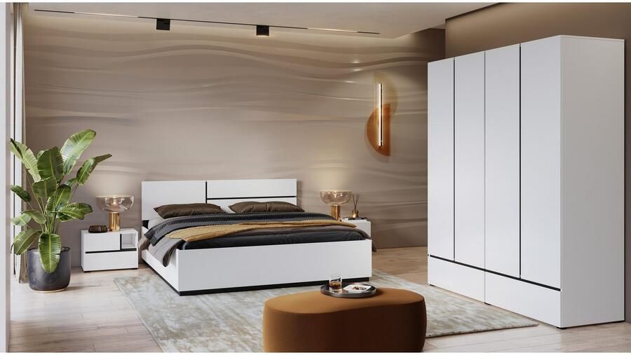 Home affaire Bedframe Cross moderne bedframe Tweepersoonsbed in twee maten stabiel bedframe