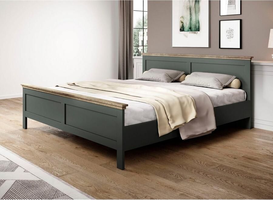Home affaire Bedframe Evora landelijke stijl tweepersoonsbed verkrijgbaar in 3 maten
