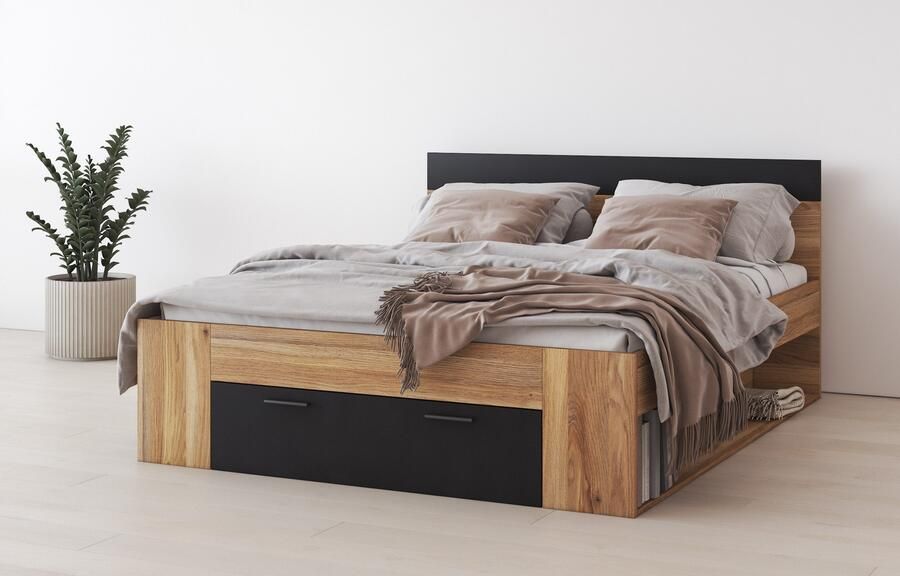 Home affaire Bedframe Faweza Breedte 160 of 180 cm Opbergbank Functiebureau lade met extra veel opbergruimte - Foto 6