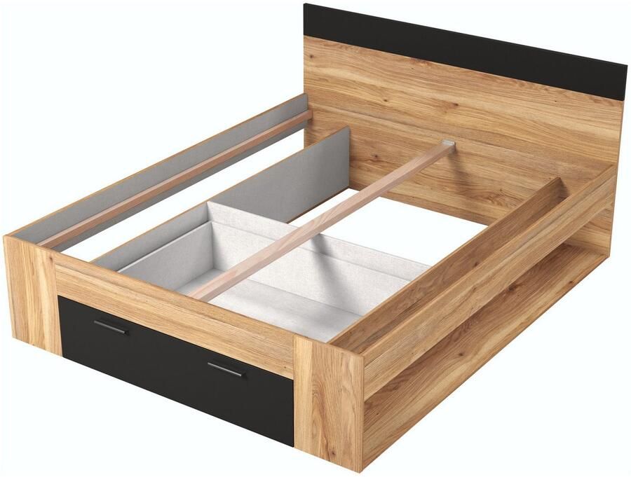 Home affaire Bedframe Faweza Breedte 160 of 180 cm Opbergbank Functiebureau lade met extra veel opbergruimte - Foto 2