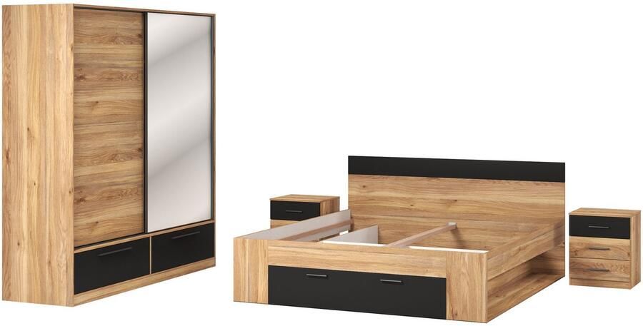 Home affaire Bedframe Faweza Breedte 160 of 180 cm Opbergbank Functiebureau lade met extra veel opbergruimte - Foto 5