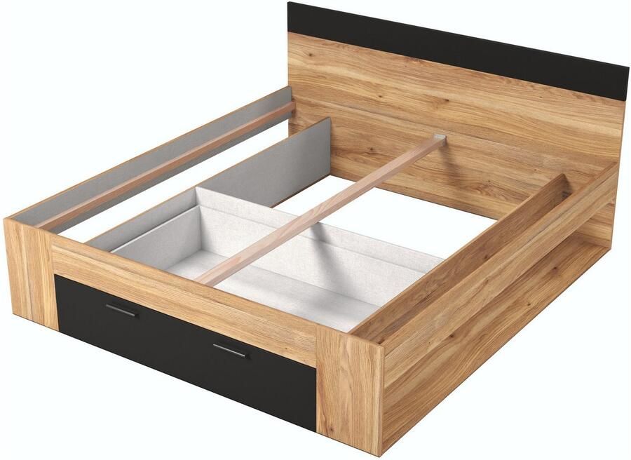 Home affaire Bedframe Faweza Breedte 160 of 180 cm Opbergbank Functiebureau lade met extra veel opbergruimte - Foto 2