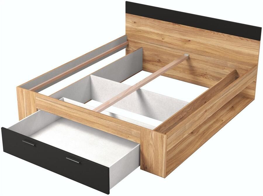 Home affaire Slaapkamerserie Faweza Set van 4 (Bed 180 cm 2xNako Schuifdeurkast) - Foto 4