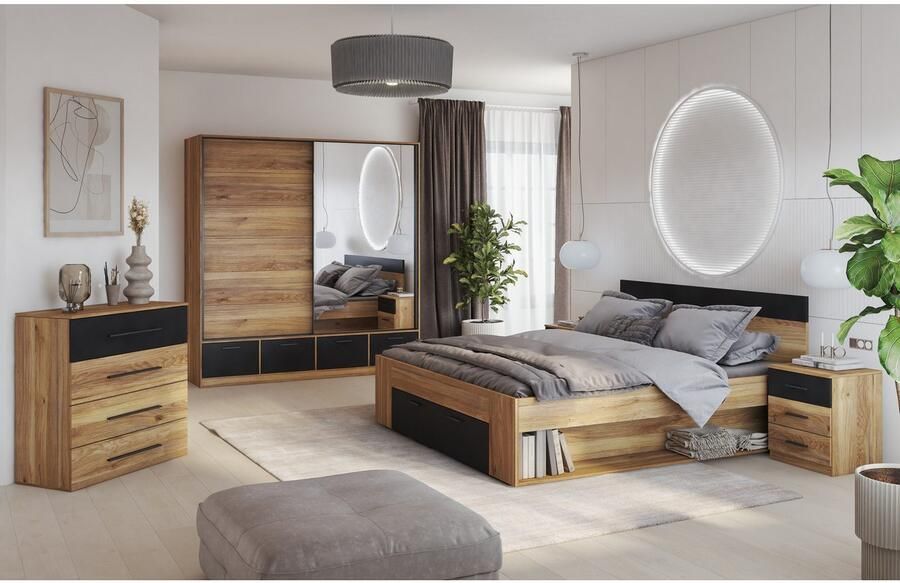 Home affaire Bedframe Faweza Breedte 160 of 180 cm Opbergbank Functiebureau lade met extra veel opbergruimte - Foto 4