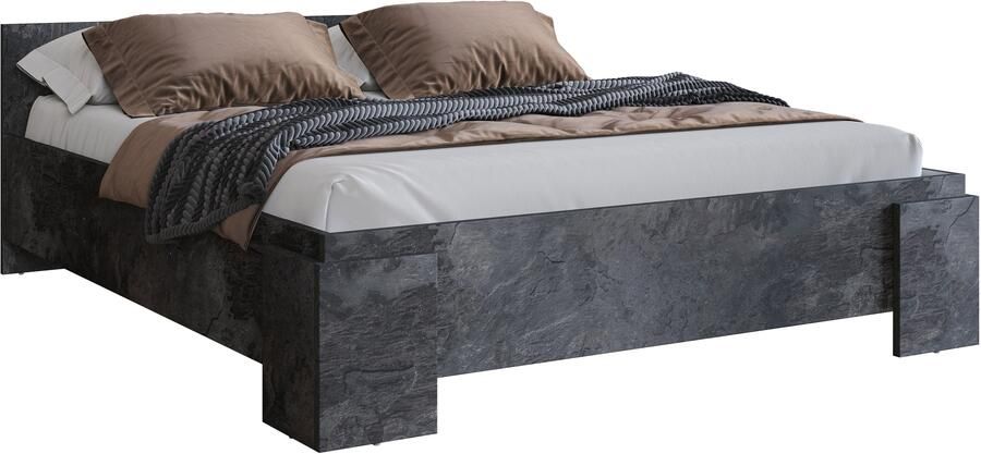 Home affaire Bedframe India FSC-gecertificeerd houtmateriaal gemaakt in Europa Tweepersoonsbed 160x200 of 180x200 cm wit of leisteenkleurig - Foto 5