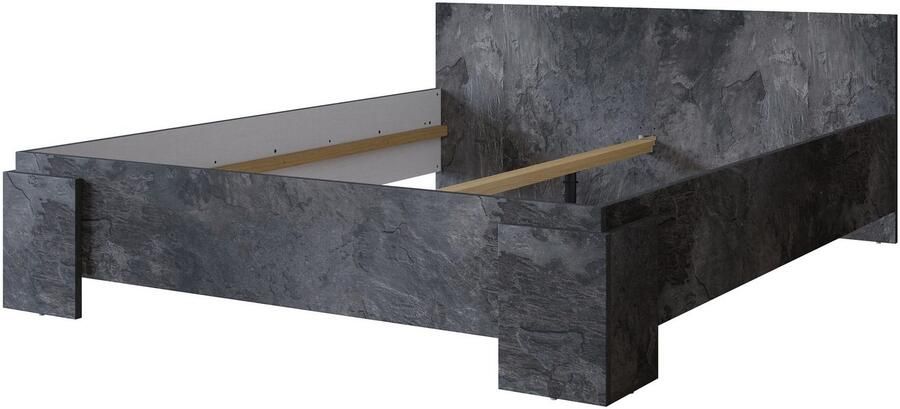 Home affaire Bedframe India FSC-gecertificeerd houtmateriaal gemaakt in Europa Tweepersoonsbed 160x200 of 180x200 cm wit of leisteenkleurig - Foto 4