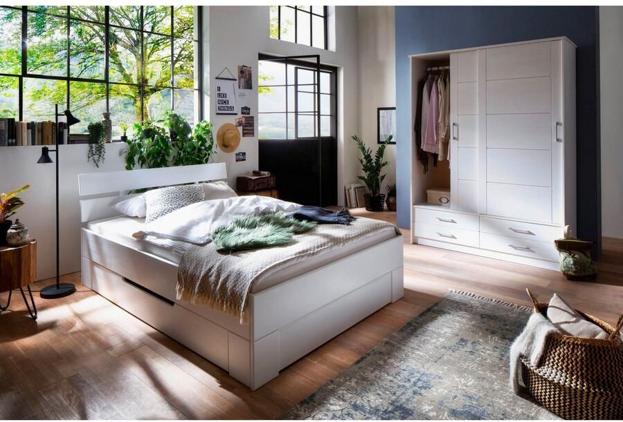 Home affaire Bedframe Progress massief houten bed in 5 maten wit gelakt - Foto 3