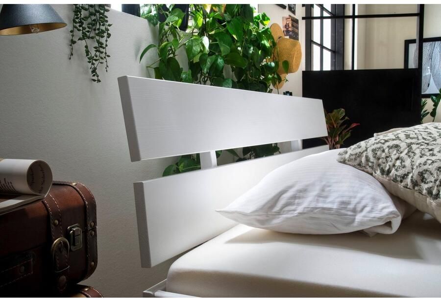 Home affaire Bedframe Progress massief houten bed in 5 maten wit gelakt - Foto 4