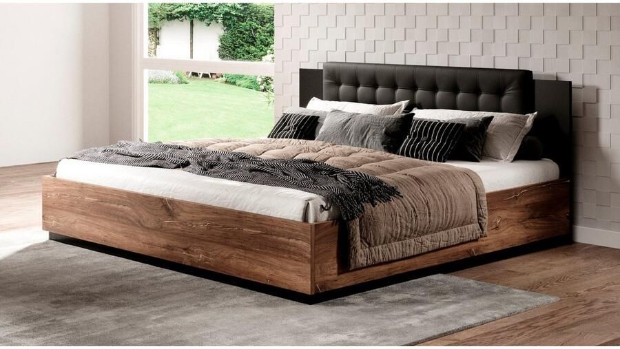 Home affaire Bedframe Sigma Tweepersoonsbed in twee breedtes met een gepolsterde hoofdeinde - Foto 3