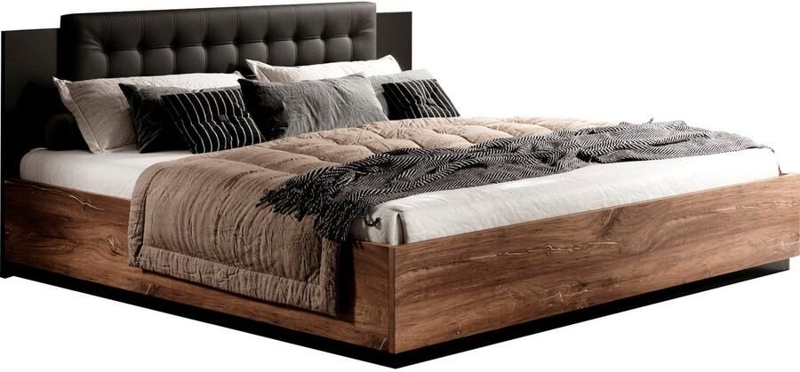 Home affaire Bedframe Sigma Tweepersoonsbed in twee breedtes met een gepolsterde hoofdeinde - Foto 4