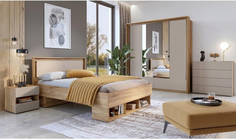 Home affaire Bedframe Wharton 140 160 of 180cm breedte Made in Europe Tweepersoonsbed met open planken FSC-gecertificeerd houtmateriaal - Foto 3