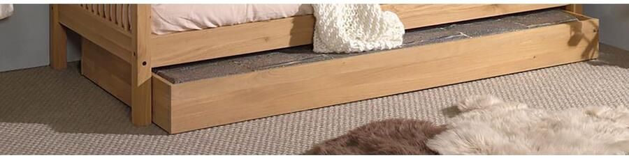 Home affaire Bedlade met rolgeleiding 90x90 cm ook als opbergruimte bruikbaar eiken geolied - Foto 2