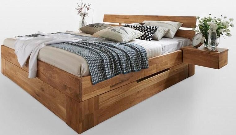 Home affaire Bedlade Tommy van massief wildeikenhout in verschillende breedten - Foto 3