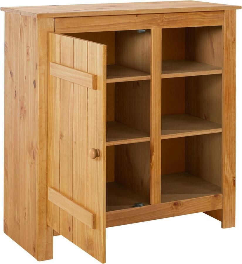 Home affaire Bergkast Bertram Massief hout 4 verstelbare planken magnetische sluiting hoogte 90 cm - Foto 3