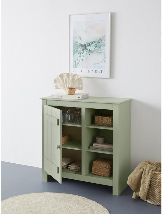 Home affaire Bergkast Bertram Massief hout 4 verstelbare planken magnetische sluiting hoogte 90 cm - Foto 4