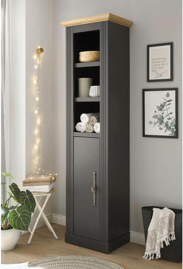 Home affaire Bergkast WESTMINSTER badkamerkast in landhuisstijl kast met metalen handgrepen - Foto 2