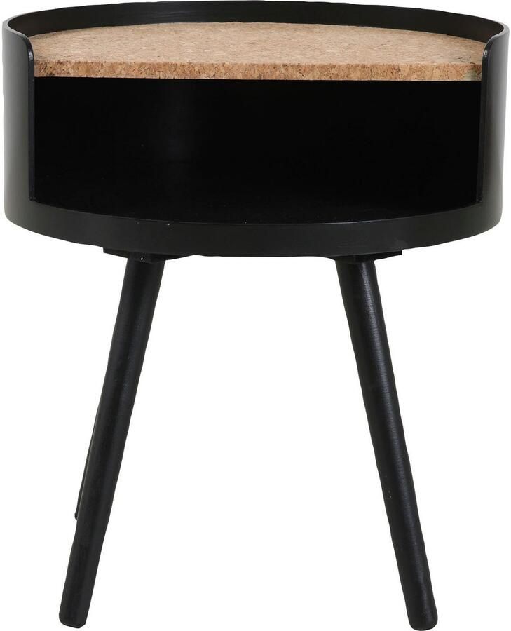 Artistiq Living Bijzettafel Kyeshia Kurk Ø40cm Zwart Vierkant - Foto 3