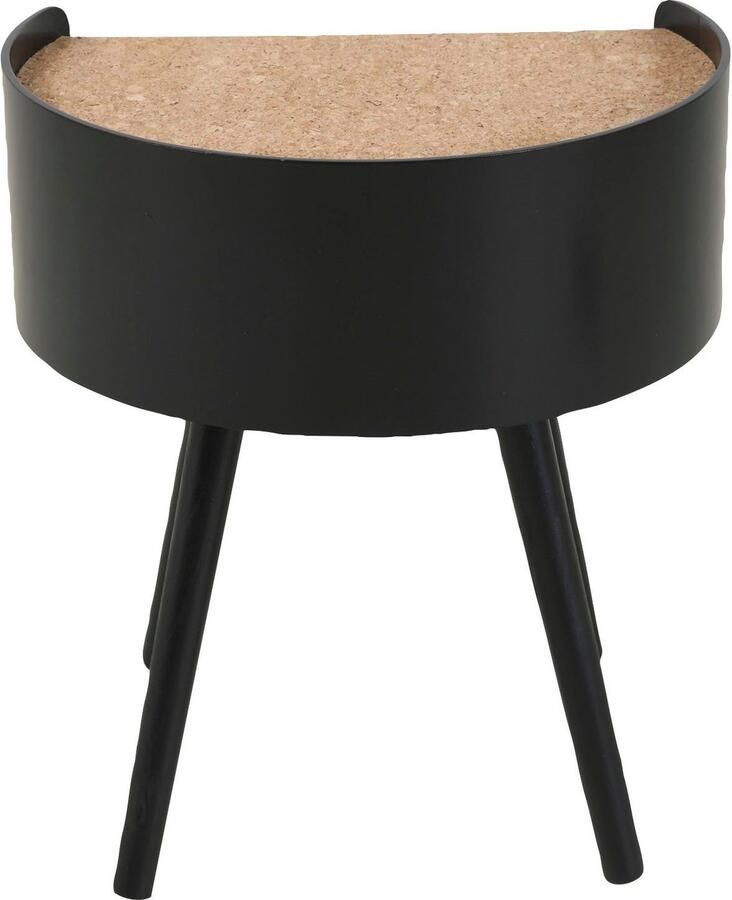 Artistiq Living Bijzettafel Kyeshia Kurk Ø40cm Zwart Vierkant - Foto 2