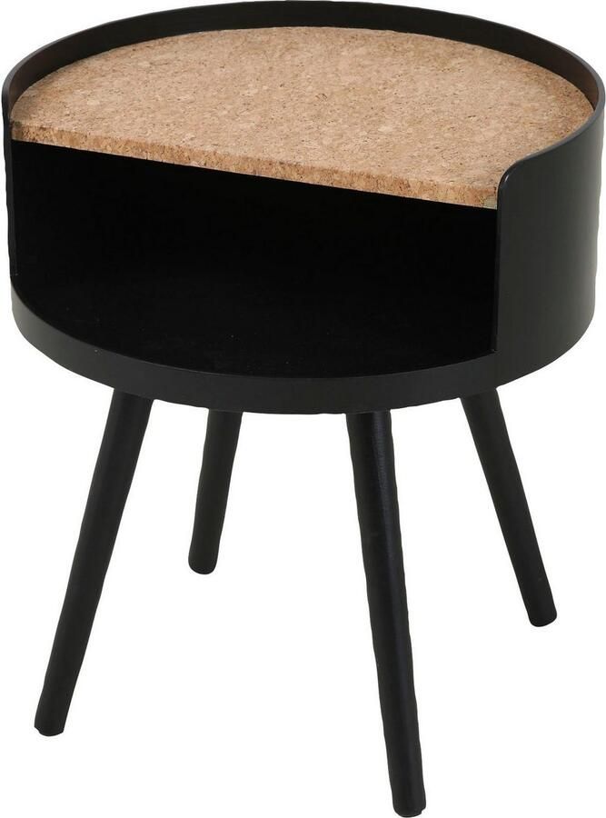 Artistiq Living Bijzettafel Kyeshia Kurk Ø40cm Zwart Vierkant - Foto 9