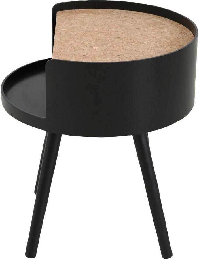 Artistiq Living Bijzettafel Kyeshia Kurk Ø40cm Zwart Vierkant - Foto 7