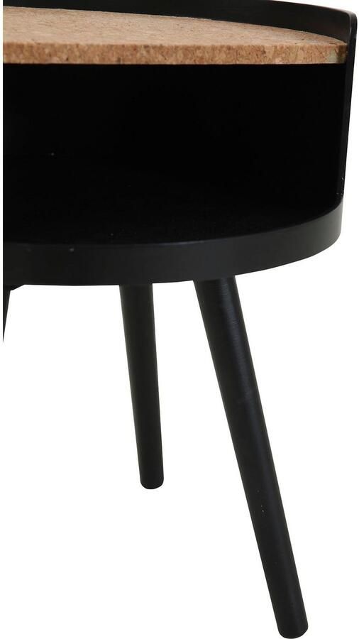 Artistiq Living Bijzettafel Kyeshia Kurk Ø40cm Zwart Vierkant - Foto 12