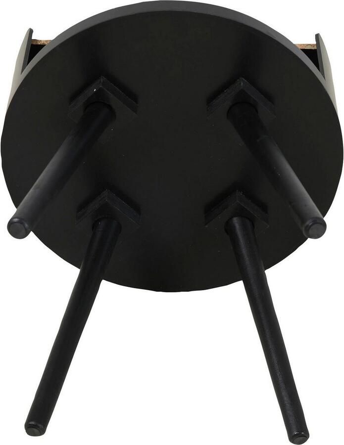 Artistiq Living Bijzettafel Kyeshia Kurk Ø40cm Zwart Vierkant - Foto 6