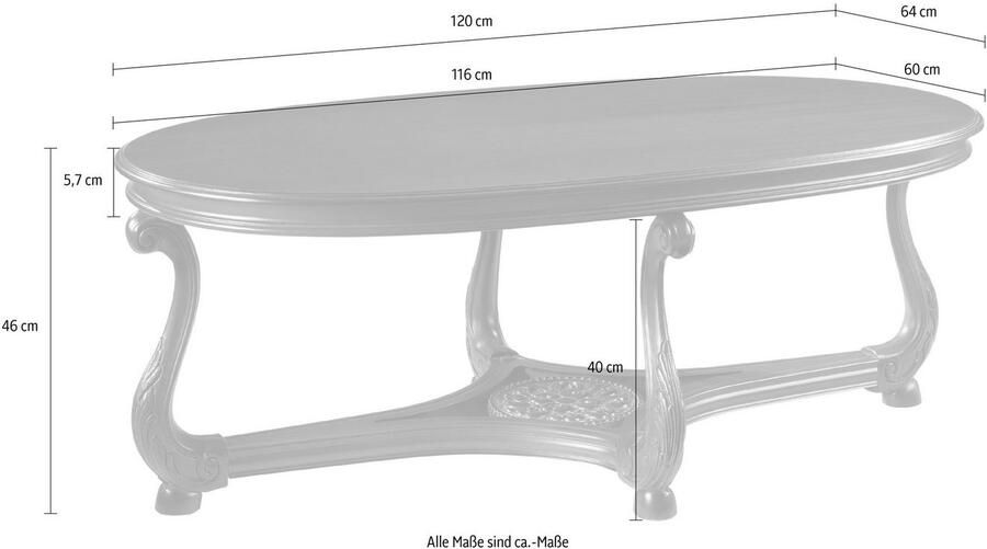 Home affaire Bijzettafel Modigliani Breedte 120 cm - Foto 2