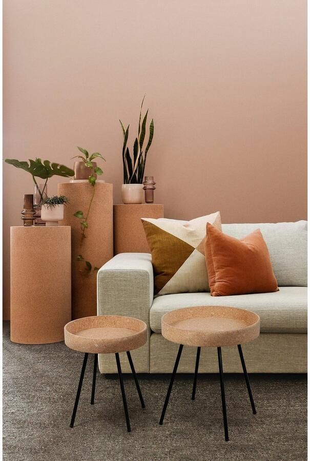 Artistiq Living Bijzettafel Micayla Kurk Set van 2 stuks Hout Rond - Foto 13