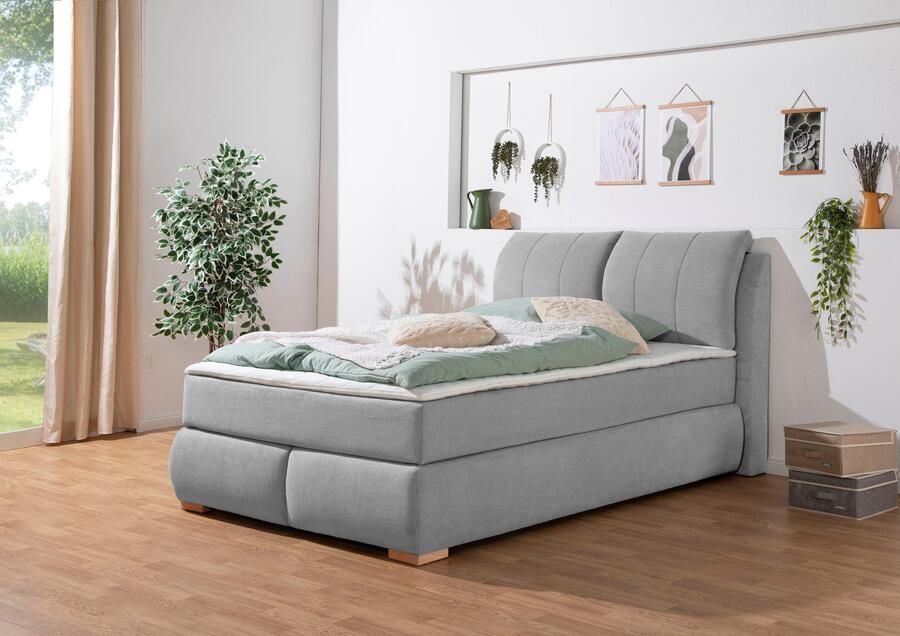 Home affaire Boxspring Breitenthal afneembare rugkussens met klittenband - Foto 5