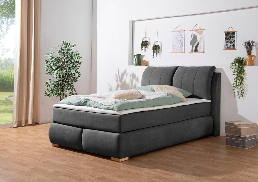 Home affaire Boxspring Breitenthal afneembare rugkussens met klittenband - Foto 8