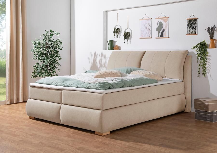 Home affaire Boxspring Breitenthal afneembare rugkussens met klittenband - Foto 8