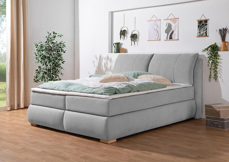 Home affaire Boxspring Breitenthal afneembare rugkussens met klittenband - Foto 4